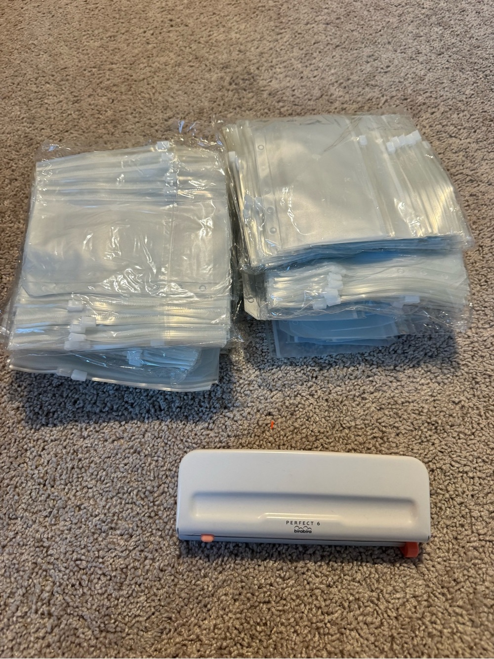 200 A6 envelopes and hole punch